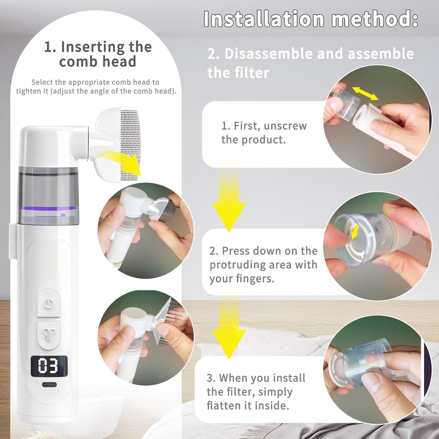 Fanyil™ Wireless Electric Lice & Flea Comb